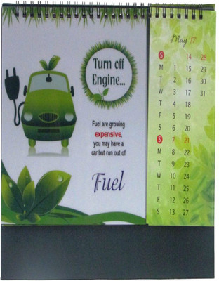 

Gathbandhan save Earth (pack of 2) 2017 Table Calendar(Multi colour, Save Earth Crystal)