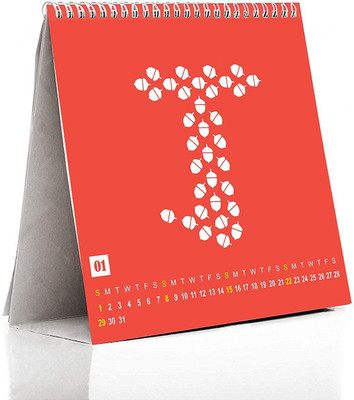 

Printelligent Calendar 2017 Table Calendar(Multicolor, Month Initial)