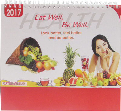 

A1 EAT WELL BE WELL (PACK OF 2) 2017 Table Calendar(MULTI COLOUR, EAT WELL BE WELL)