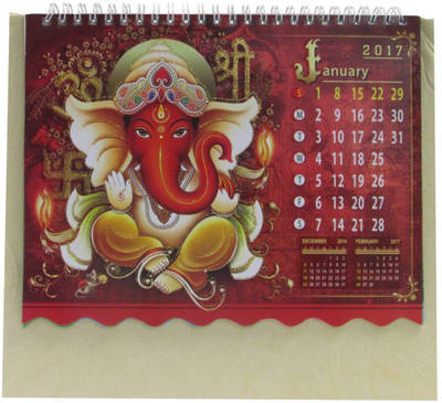 

Gathbandhan Shree Namah (pack of 2) 2017 Table Calendar(Multi colour, Shree Ganpataye Namah)