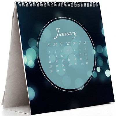 

Printelligent desk calendar 2017 Table Calendar(Multicolor, Bokeh Effect)