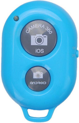 

Powerpak Bluetooth Remote Shutter Portable Selfie Clicker for iPhone iPad Android Samsung Camera Remote Control(Blue)