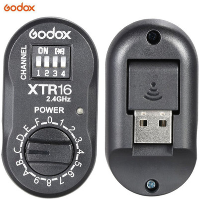 

Godox XTR-16 2.4G Wireless Receiver for X1C X1N XT-16 Transmitter Trigger Camera Remote Control(Black)