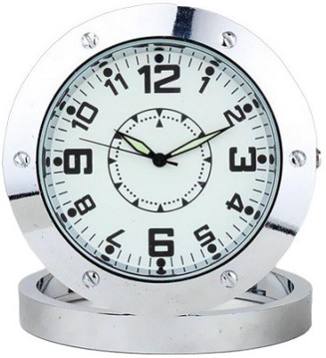 Autosity Detective Survilliance Round-Steel-Table-Clock Spy Camera Product Camcorder(Silver)   Camera  (Autosity)