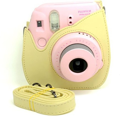 

Woodmin Fuji instax mini 8 case Camera Bag(Yellow)