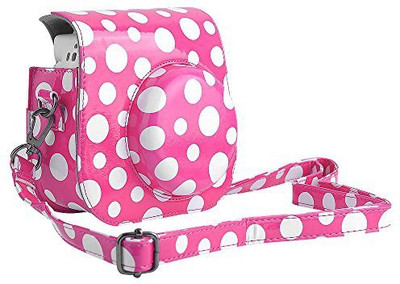 

Katia Beni Fujifilm Instax Mini 8 Case Camera Bag(Rose Red/ White Dots)