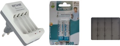 

Envie Carry Case + AA 2500 MA 1.2 V NiMh Rechargeable (2 Pcs.) + ECR20 (1 Pc.) Camera Battery Charger(Blue, White)