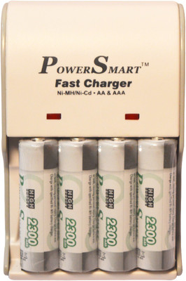 Power Smart 2300 MaH X 4 Cells 5 Hour 2 LED With Automatic Cut Off Function AA Camera Battery PS 1002 AA AAA NiCD NiMH Fast Charger Set Camera Battery