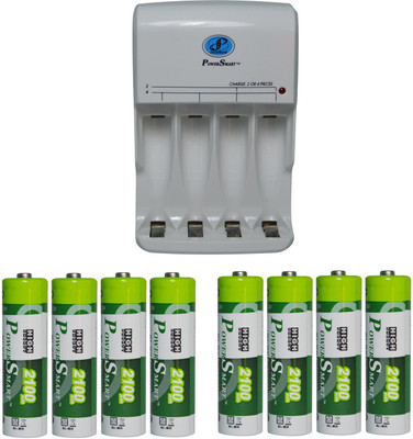 

Power Smart Fast Charging Unit PS345 Combo With 2 Set 2100mahx4 Cells Camera Battery Charger(Multicolor)