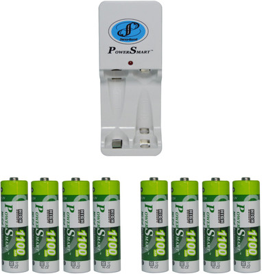 

Power Smart Fast Charging Unit PS325 Combo With 2Set 1100mahx4 AA Cells Camera Battery Charger(Multicolor)