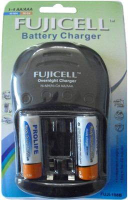Fujicell 108B (with 2 x 2200 NiMH Ready to use) Camera Battery Charger