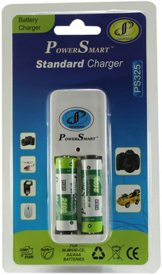 

Power Smart Standard Charger with 4 AA Batteries(2100mAh Capacity) Camera Battery Charger