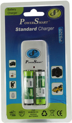 

Power Smart Standard Charger with 2 AA Batteries(2100mAh Capacity) Camera Battery Charger