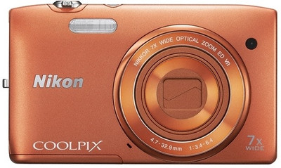 

Nikon S3500 Point & Shoot Camera(Orange)