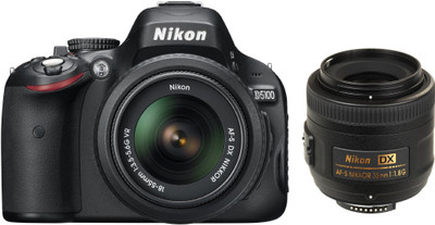 

Nikon D5100 with (AF-S 18 - 55 mm VR Kit + AF-S DX NIKKOR 35 mm f/1.8G) DSLR Camera(Black)