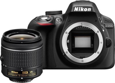 Nikon D3300 DSLR Camera (Body with AF-P 18-55 mm F/3.5-5.6G VR + AF-S 55-200 mm F/4-5.6G ED VR II)(Black)