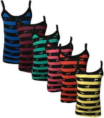 

Lilsugar Camisole For Girls(Multicolor, Pack of 6, Green & pink & yellow & blue & red & maroon