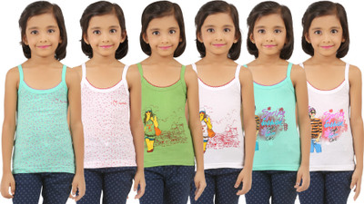 

Vica Pota Camisole For Girls(Multicolor, Green& white