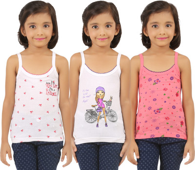 

Vica Pota Camisole For Girls(Pink, Pack of 3, Pink & white