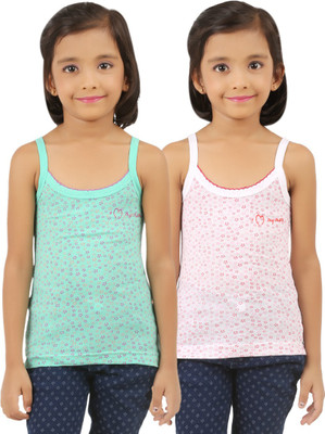 

Vica Pota Camisole For Girls(Multicolor, Green& white