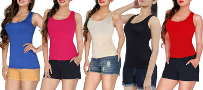 

Rowena Women's Tank Top/Vest, Beige;black;blue;pink;red