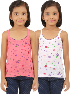 

Vica Pota Camisole For Girls(Pink, Pack of 2, Pink & white