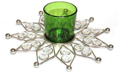 

eSoft Crystal Tealight Holder(Clear, Pack of 1)