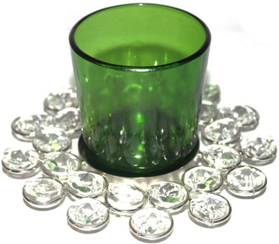 

eSoft Crystal Tealight Holder(Clear, Pack of 2)