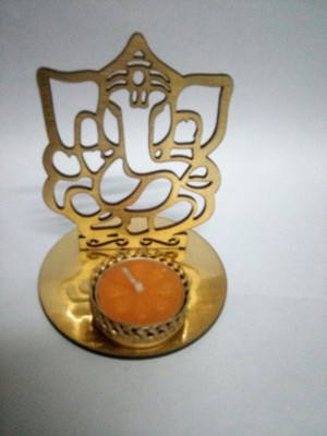 

iHomes shadow mukut ganesh ji Iron Tealight Holder(Gold, Pack of 1)