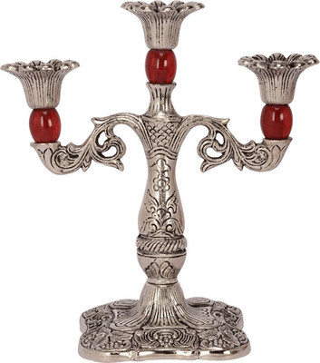 

Jupiter Elite Hole Aluminium 3 - Cup Candle Holder(Silver, Pack of 1)