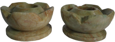 

Avinash Handicrafts Flower Shape Stand 2" Set of 2 Stoneware 1 - Cup Candle Holder(Multicolor, Pack of 2)