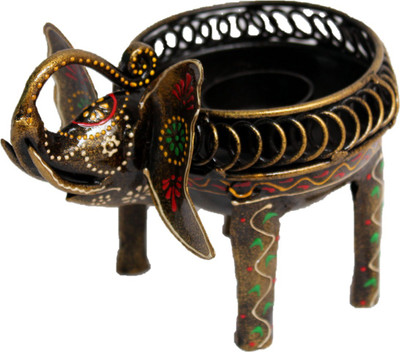 

Sancheti Art Proud Elephant Iron 1 - Cup Tealight Holder Set(Multicolor, Pack of 1)