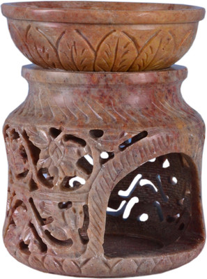 

Avinash Handicrafts Oil Burner 3.5" Stoneware 1 - Cup Tealight Holder(Multicolor, Pack of 1)