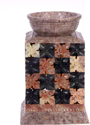 

Avinash Handicrafts Oil Burner 3.5" (Chess style) Stoneware 1 - Cup Tealight Holder(Multicolor, Pack of 1)