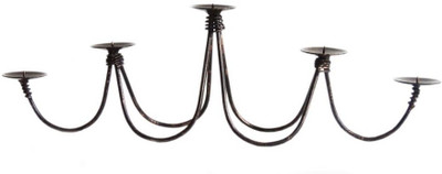 The Decor Mart Iron Candle Holder(Copper, Black, Pack of 1)