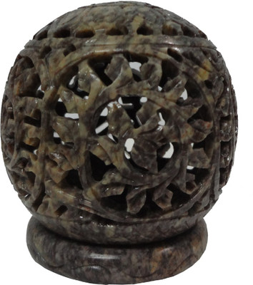 

Avinash Handicrafts Candle Lamp Ball shape 3" Stoneware 1 - Cup Tealight Holder(Multicolor, Pack of 1)