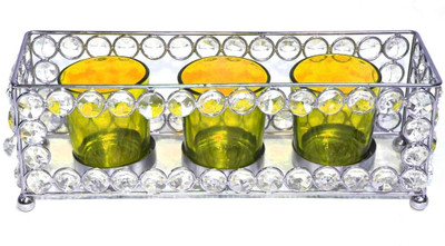 

eSoft Crystal Tealight Holder(Clear, Pack of 1)