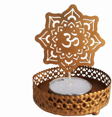 

Deals For Bulk Metallic Shadow Diya- Om Iron 1 - Cup Candle Holder(Gold, Pack of 1)