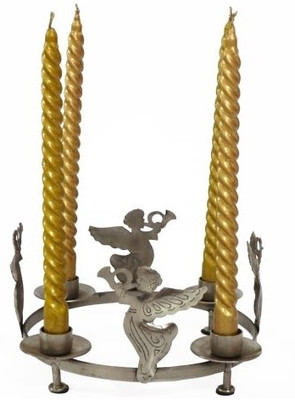 

Artlivo Bling Angel Iron 4 - Cup Candle Holder Set(Silver, Pack of 1)