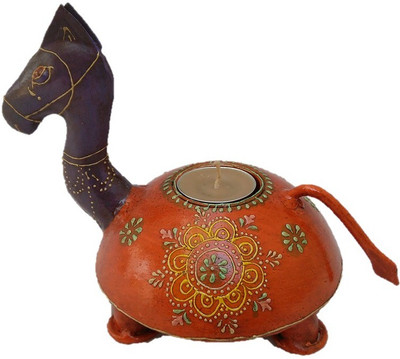 

JaipurCrafts Decorative Camle Iron 1 - Cup Candle Holder(Multicolor, Pack of 1)