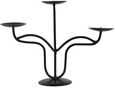 

The Decor Mart Iron Candle Holder(Black, Pack of 1)