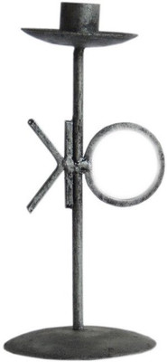 

The Decor Mart Iron Candle Holder(Silver, Pack of 1)