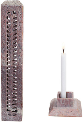 

Frabjous Marble Candle Holder(Grey, Pack of 1)