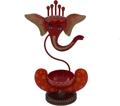 

Artlivo Matalic Ganesh Holder Steel 1 - Cup Candle Holder(Orange, Pack of 1)