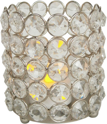 

Golmaalshop Crystal 1 - Cup Tealight Holder(White, Pack of 1)
