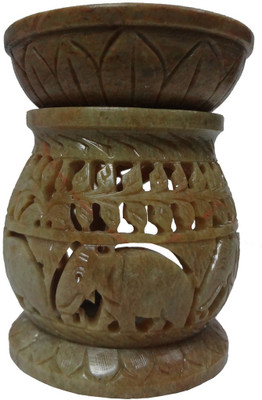 

Avinash Handicrafts Matki Shape oil burner 3" Stoneware 1 - Cup Tealight Holder(Multicolor, Pack of 1)