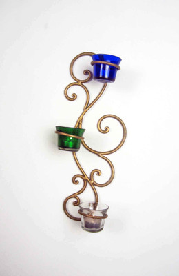 

Deboss Cast Iron Tealight Holder(Gold, Pack of 1)