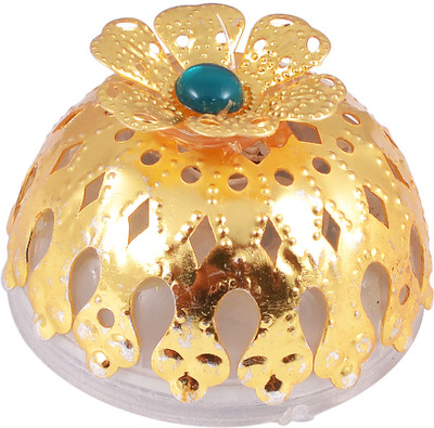 

Ashiana Metal LED Domb lights (pair - gold light) Plastic Tealight Holder(Gold, Pack of 2)