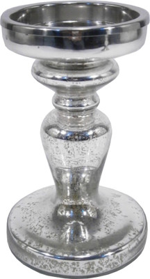 Golmaalshop Glass 1 - Cup Candle Holder(Silver, Pack of 1) Golmaalshop Glass 1 - Cup Candle Holder(Silver, Pack of 1)