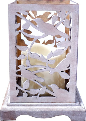 

Super Drool Wooden Candle Holder(White, Pack of 1)